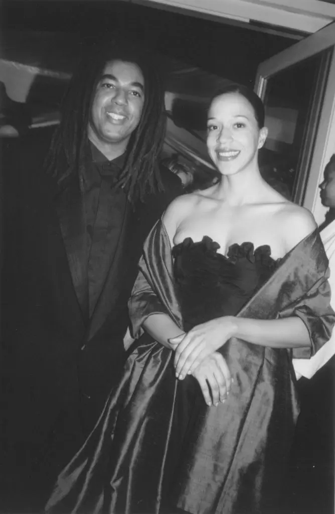 Project Row Houses co-founder Rick Lowe with Michon Bensen at PRH's 2001 Gala. (Photo Phyllis Hand) 