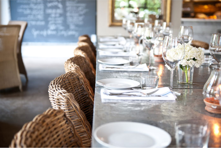 Community table at Tiny Boxwoods (Photo by Chris Brown) 