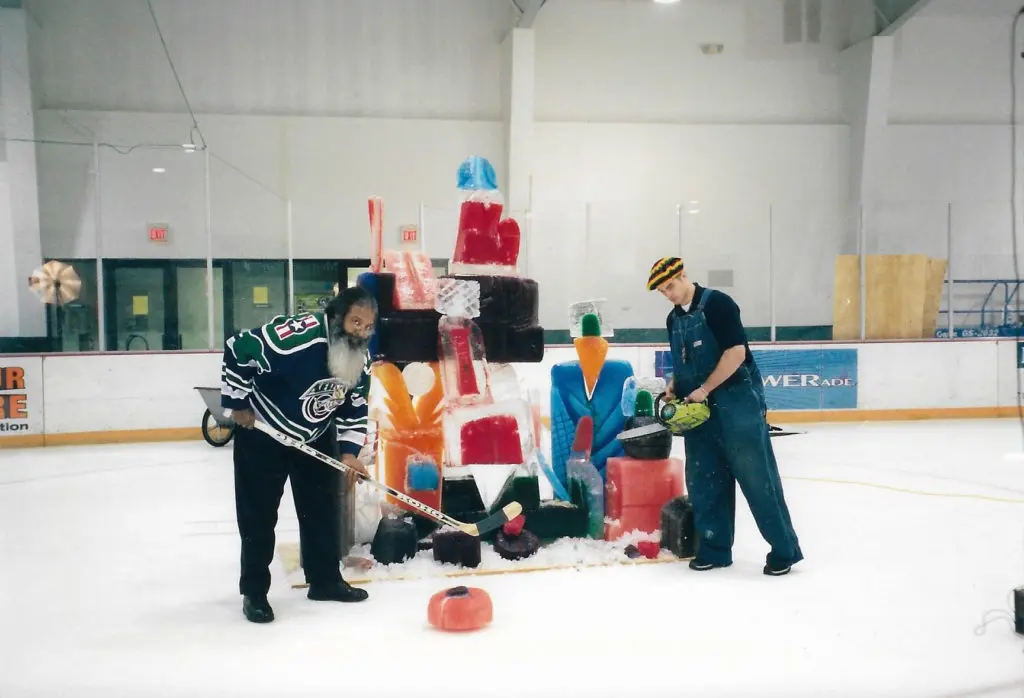 Bert Long Jr.'s “Ice” for Houston Aeros, in conjunction with The Community Artists' Collective’s “Athletes for Art,” Super Bowl XXXVIII, 2004 