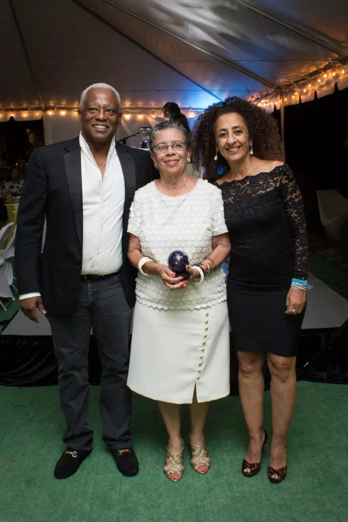 Honorary chair Tony Chase, honoree Alvia Wardlaw, honorary chair Dina Alsowayel 