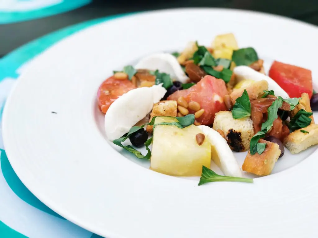 Cafe Azur's heirloom tomato salad is one of its new lunch menu staples.