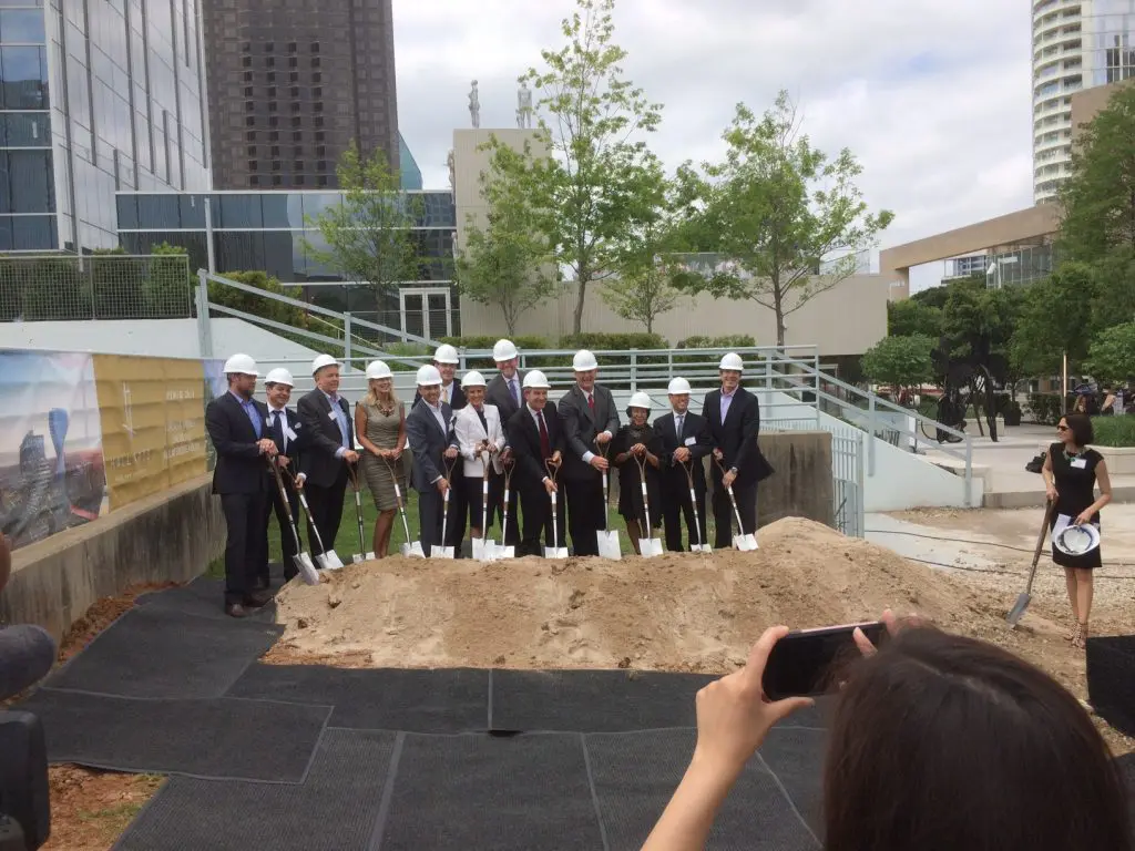 When a project is as big as the HALL Arts Hotel and Residences, a lot of people get a shovel. (Photo by Joe Richardson.)