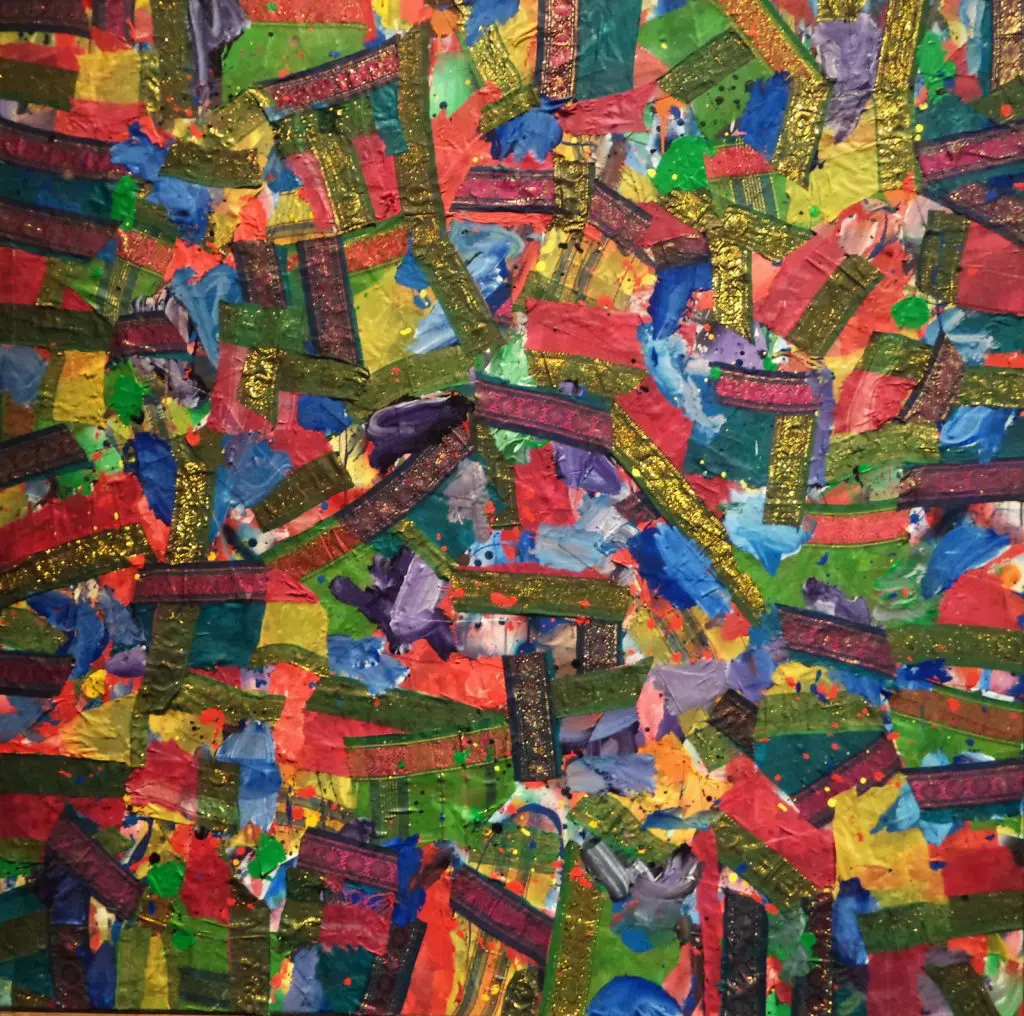 Joseph Glasco's "Indian Series #40," circa 1986, at Meredith Long & Company. The gallery represented Glasco, who taught Julian Schnabel when he was an art student at the University of Houston.  