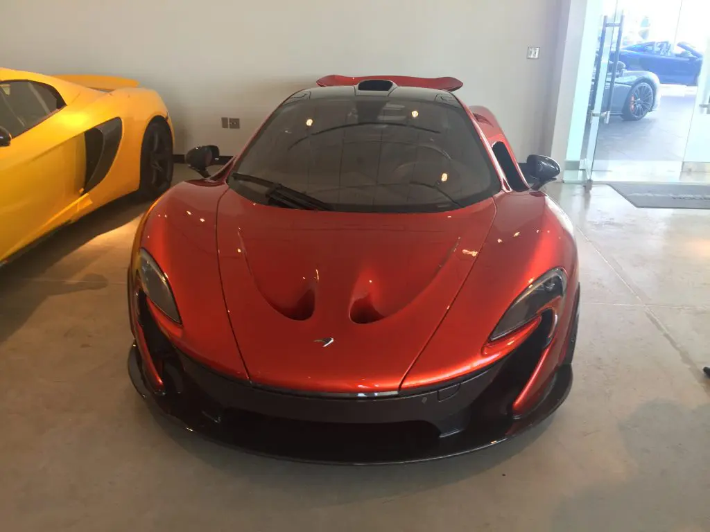 In McLaren Houston's dealership, this P1 still stands out among all the other supercars. (Photo by Chris Baldwin.)