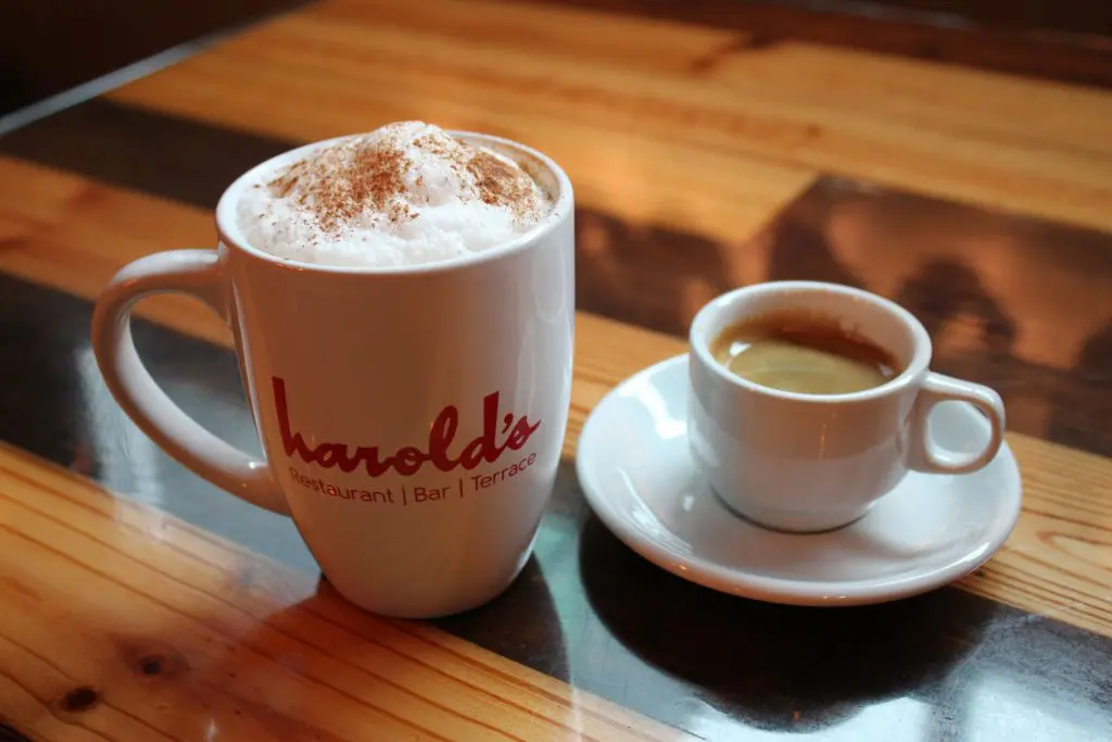Grab a coffee at Harold's. 