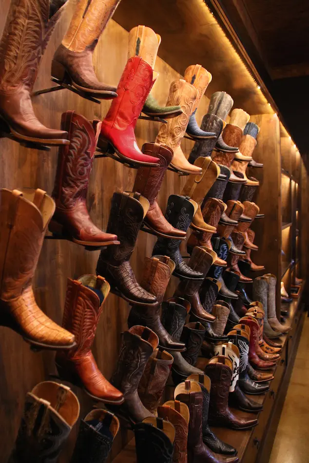 Boots in the showroom