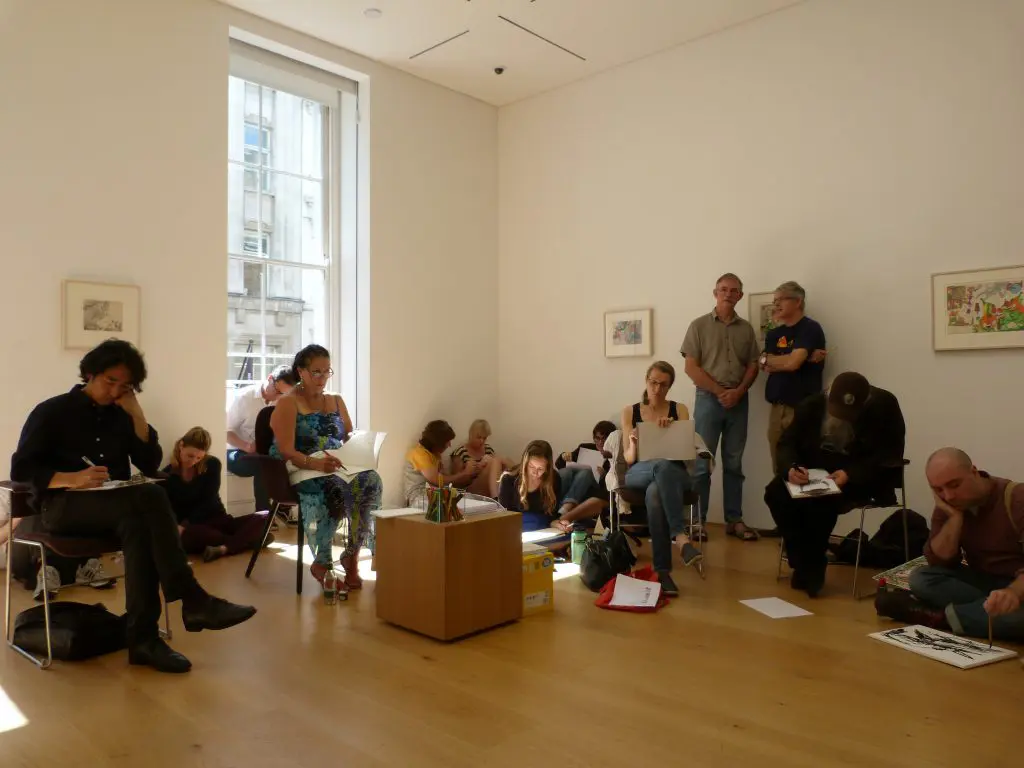 King's drawing phenomenon inspired an afternoon of art-making at Marlborough Contemporary London.
