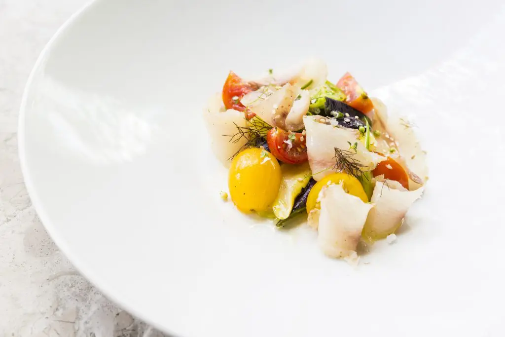 Szechuan peppercorn Cured Cobia Crudo
