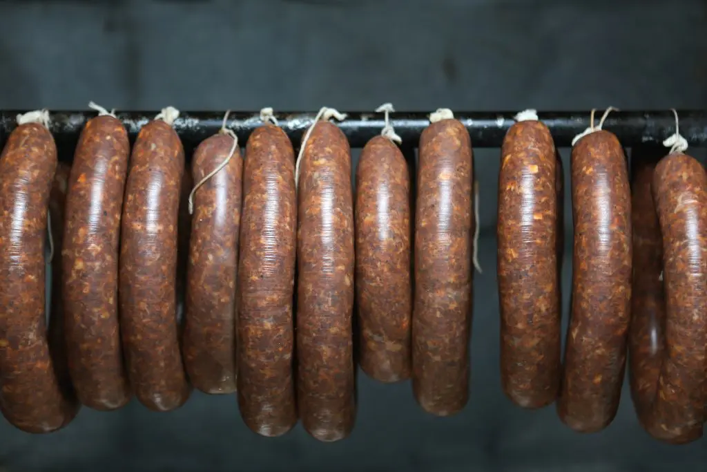 House-cured sausage is preserved in-house at Bacon Bros. 