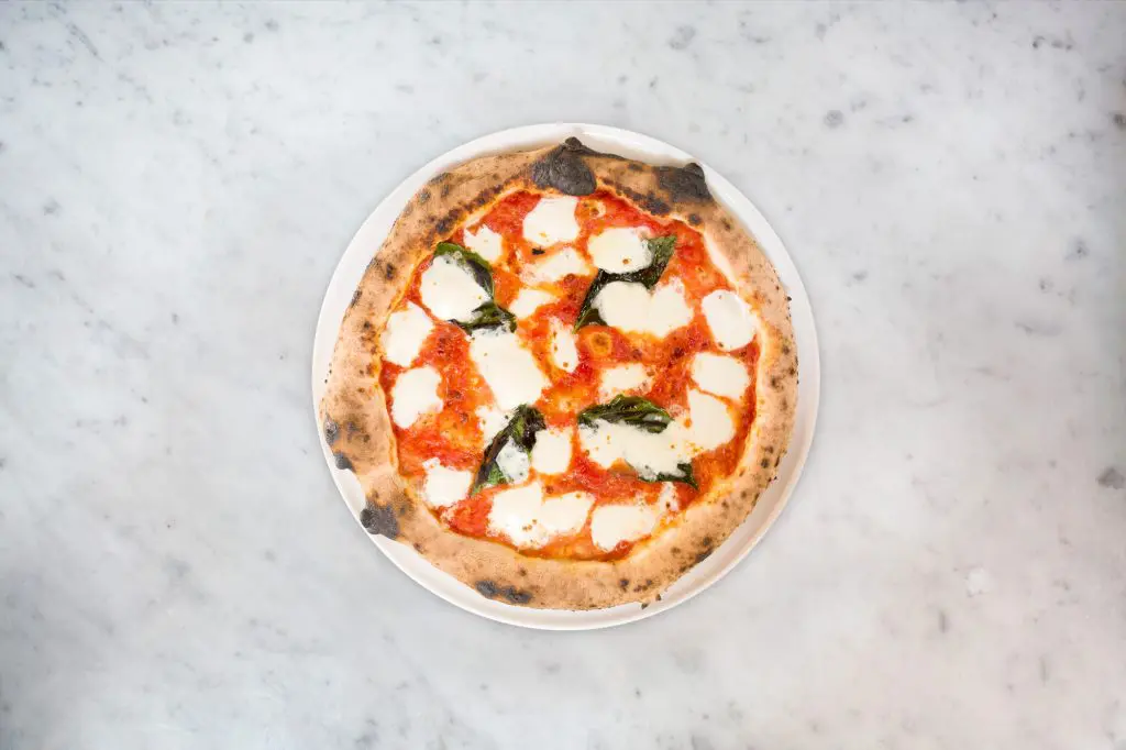 A classic Margherita pizza
