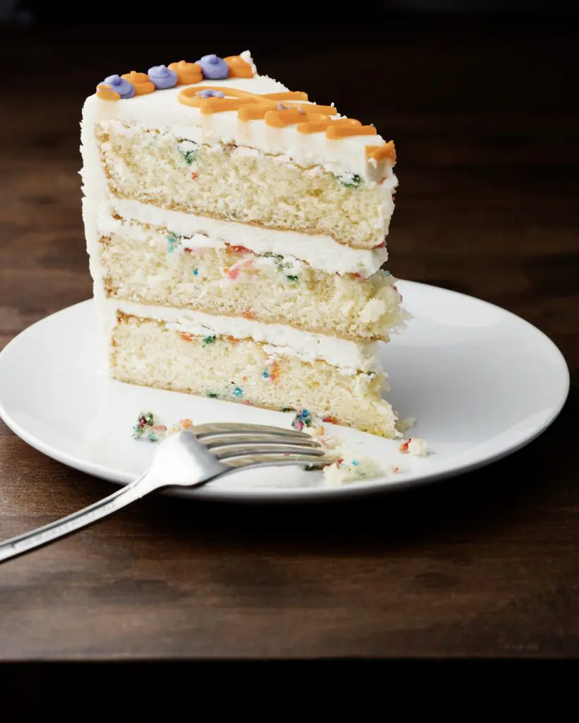 Finish your meal off with a slice of Nobie's birthday cake. 