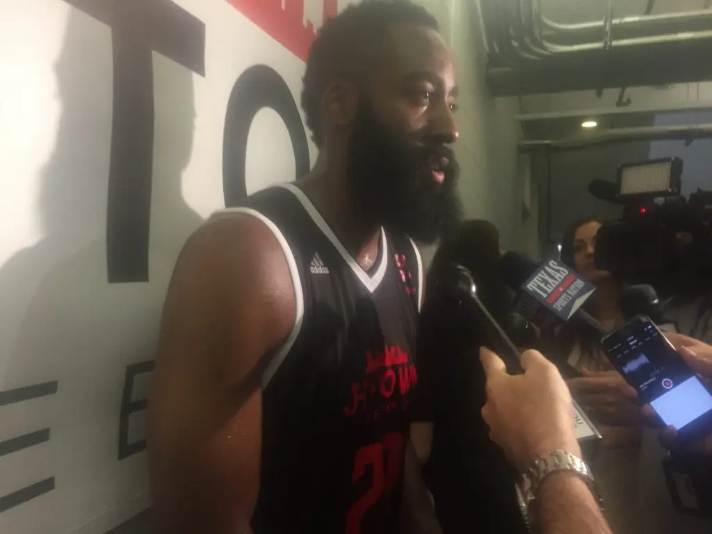 James Harden put himself out there like never before for his charity weekend. (Photo by Chris Baldwin.)