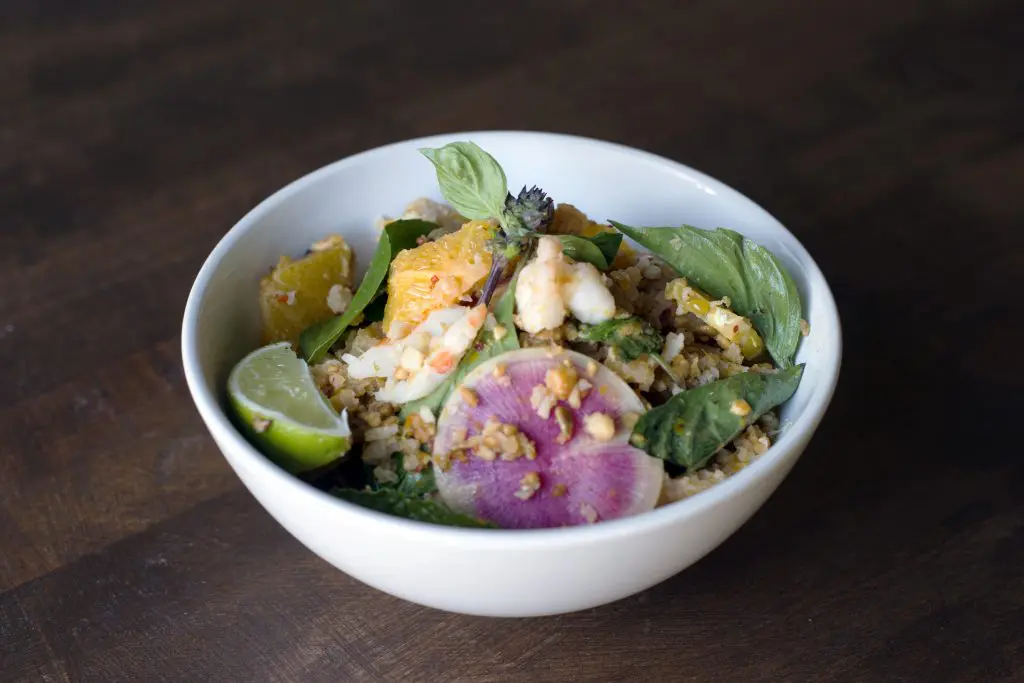 Thai crispy rice salad at Nobie's 