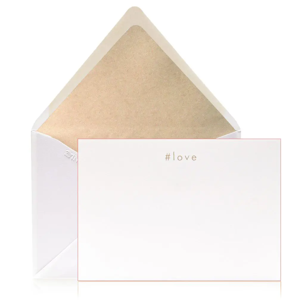 Bell'Invito engraved #love stationery, $60