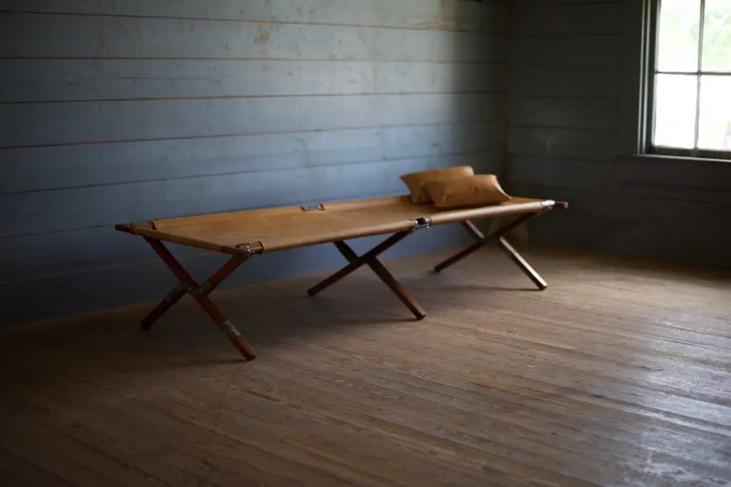 Vintage reclaimed and refurbished cot, at Curate by Stash
