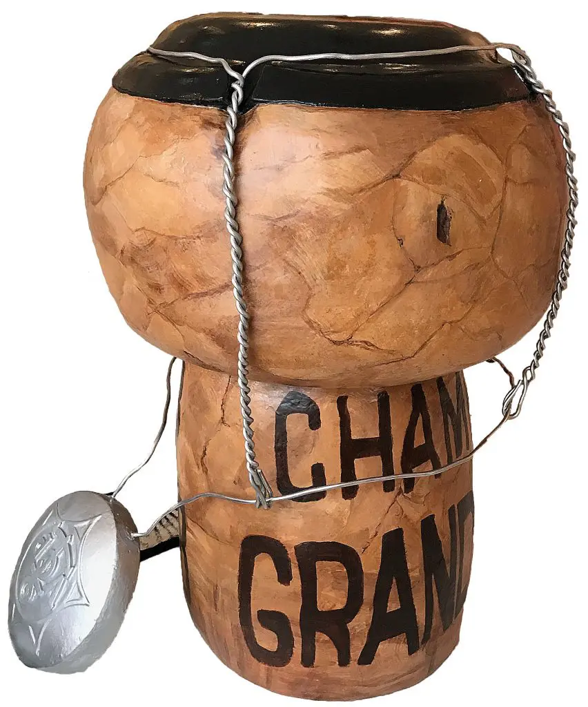 Longshore's super-sized champagne cork table is both functional as well as an object of art.
