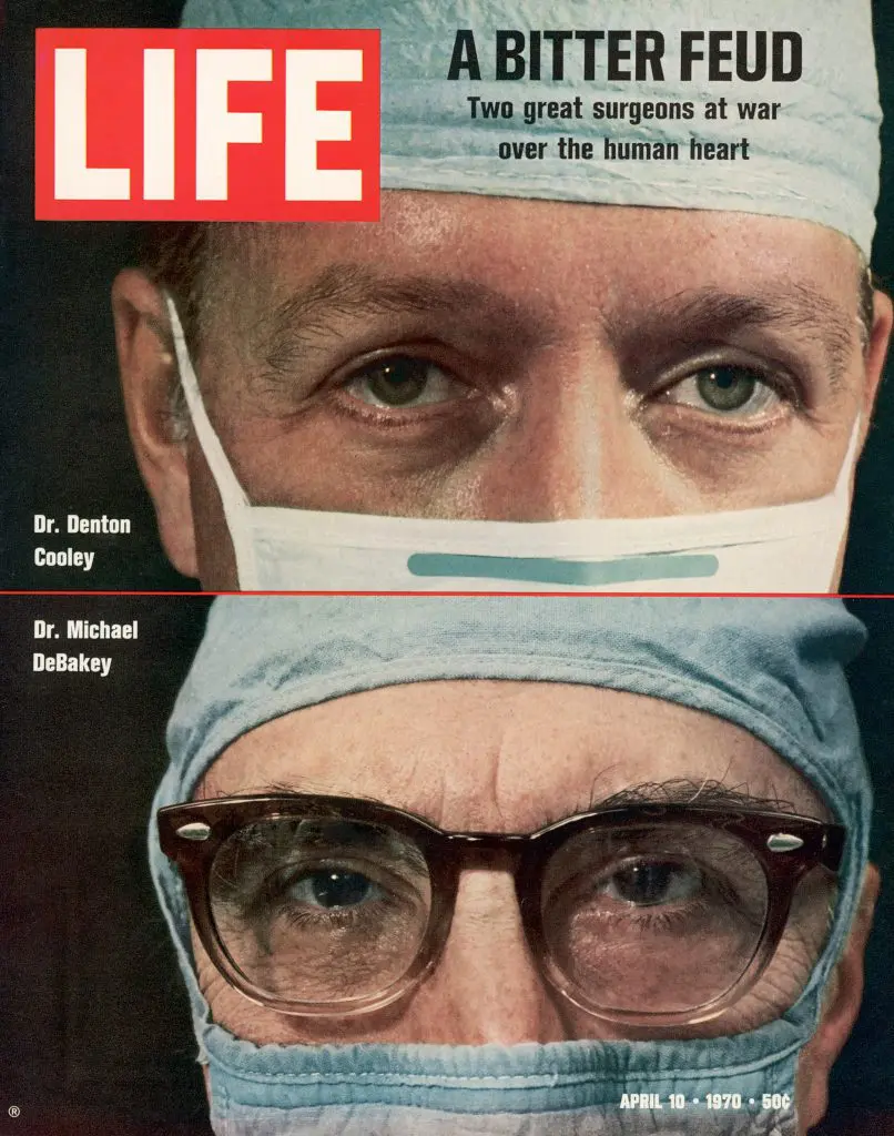 The April 10, 1970 cover of Life Magazine highlighted the famous medical feud. 