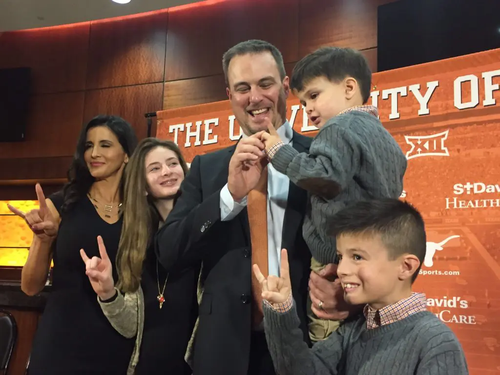 Tom Herman and his family seemed made for the University of Texas football spotlight.
