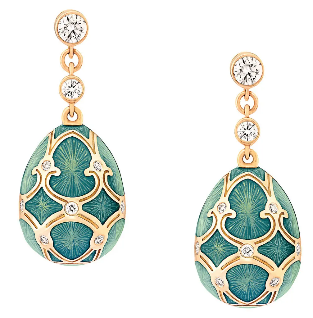 Fabergé Heritage Collection Palais Tsarskoye Selo Turquoise Earrings