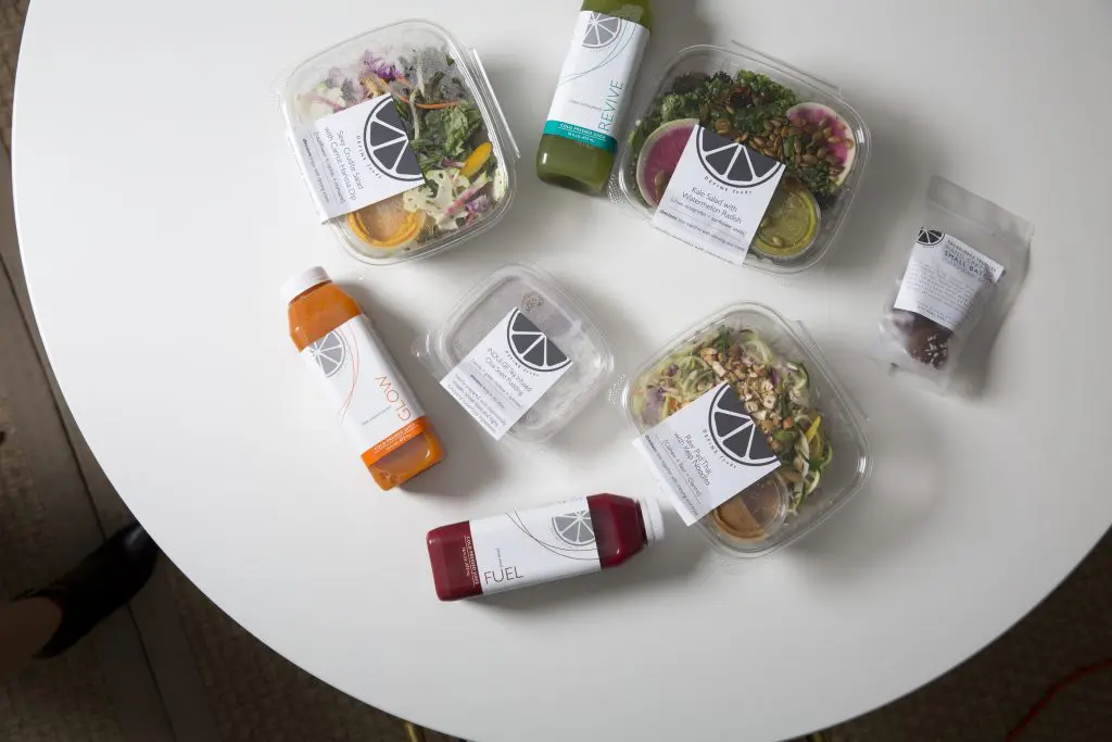 Define Foods juices, salads, and energy bites are all available at the tea bar and on UbearEats.