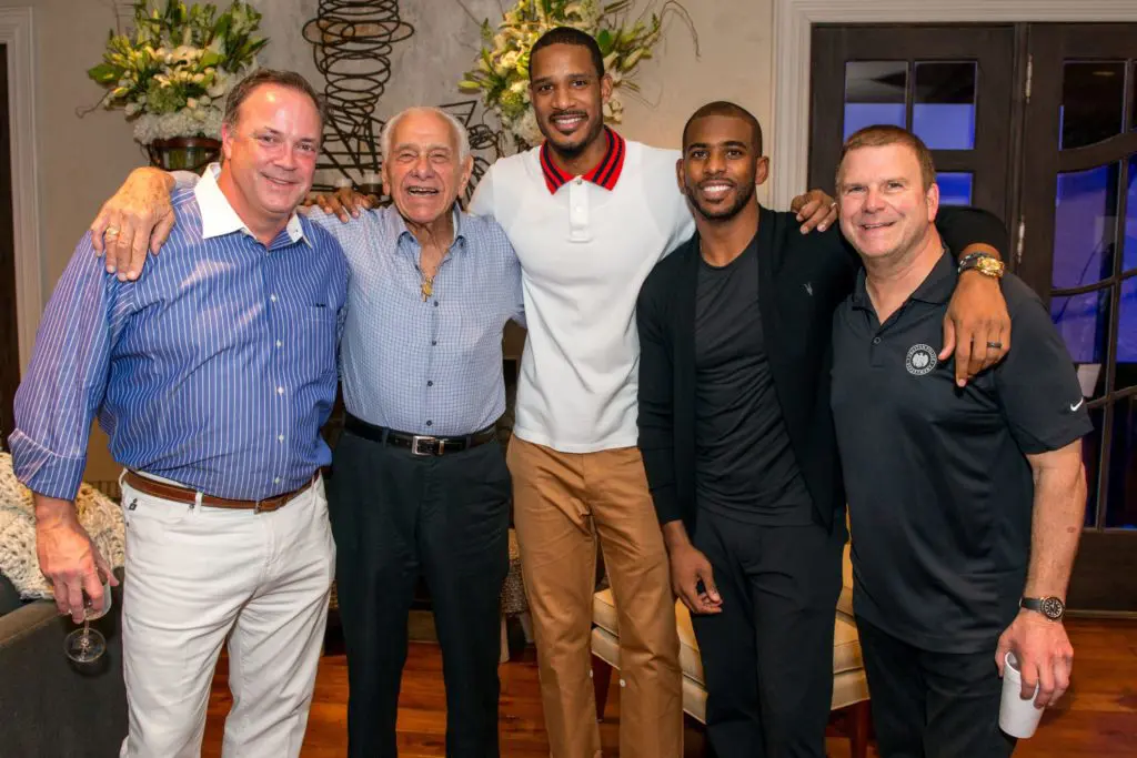 Tad Brown, Vic Fertitta, Trevor Ariza, Chris Paul, Tilman Fertitta