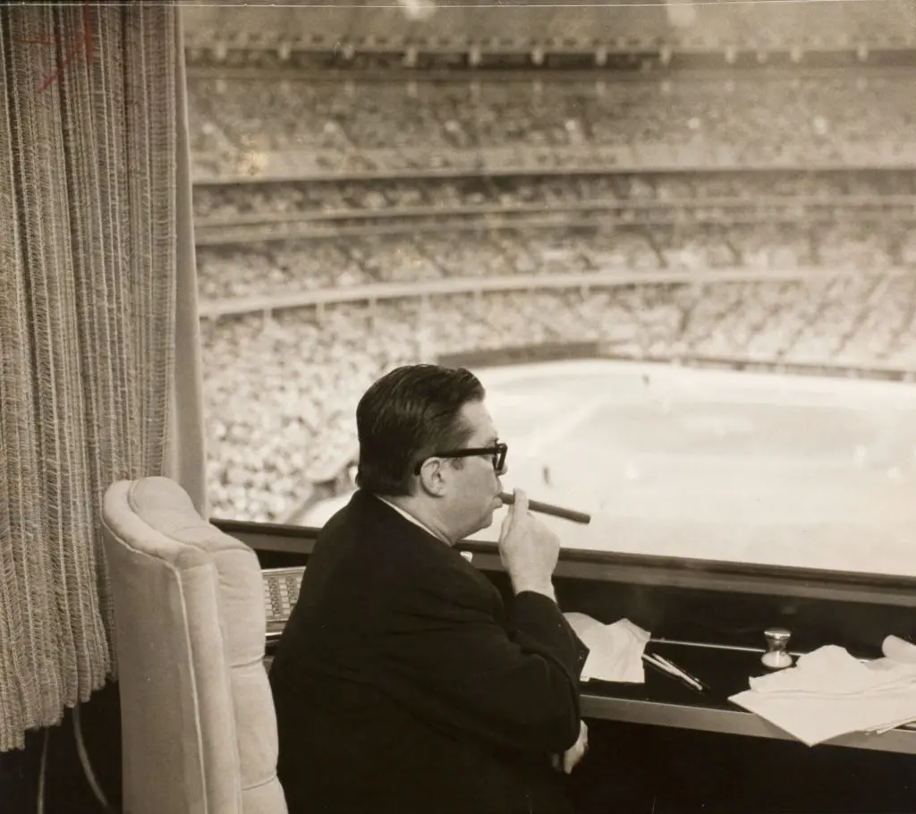 Judge Roy Hofheinz contemplates his Astrodome Empire  (Houston Metropolitan Research Center, Houston Public Library, RGD0006-1086)