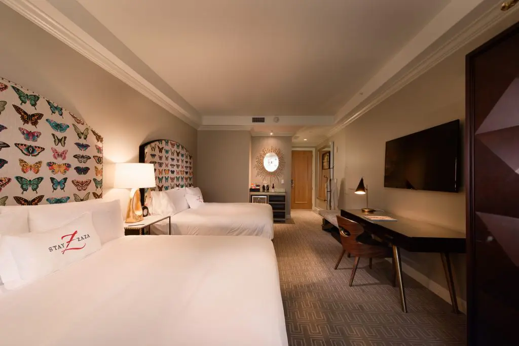 Hotel ZaZa Memorial City double rooms boast two king beds rather than the usual setup.