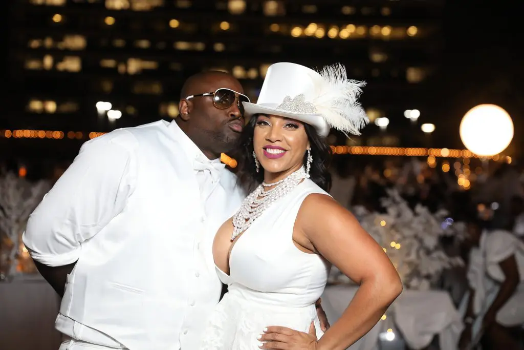 Shavaun Batiste and partner at Le Dîner en Blanc - Houston 2017