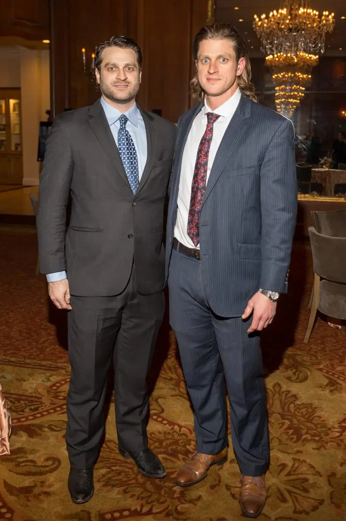 Brothers Mark and Dan Zimmerman at the Hines cocktail announcement for Residences at La Colombe d'Or in 2018.