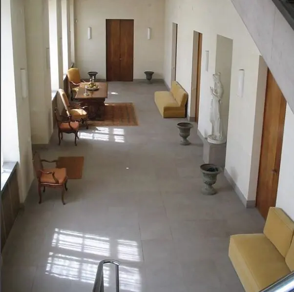 Via @wfmiddletonauthor: In 1931, the year Dominique and Jean de Menil were married, they visited a chateau in Alsace owned by her cousin. The interior of Kolbsheim, an 18th-century structure in pink stucco with a red tile roof, had just been redesigned by a modernist Paris architect, Pierre Barbe. Dominique and Jean hired Barbe to renovate their Paris apartment — the first seeds of a de Menil aesthetic are here.