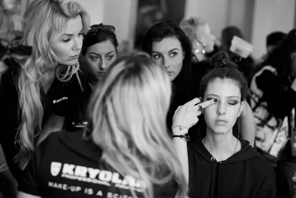 Makeup artistry paired with Garza's artistry.