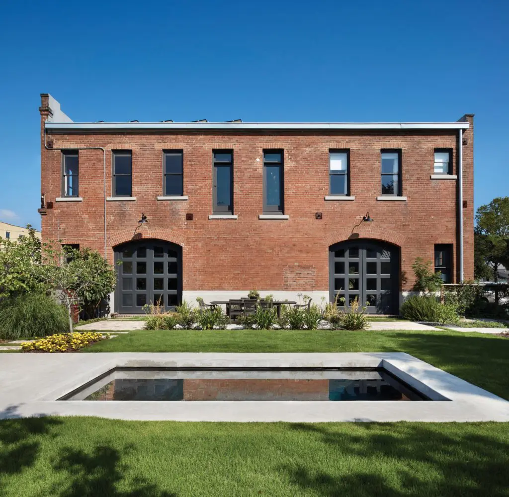 Firehouse No. 2 built in 1910. Exterior landscaping and pool design by Dorothee Sauter Helfenstein. 