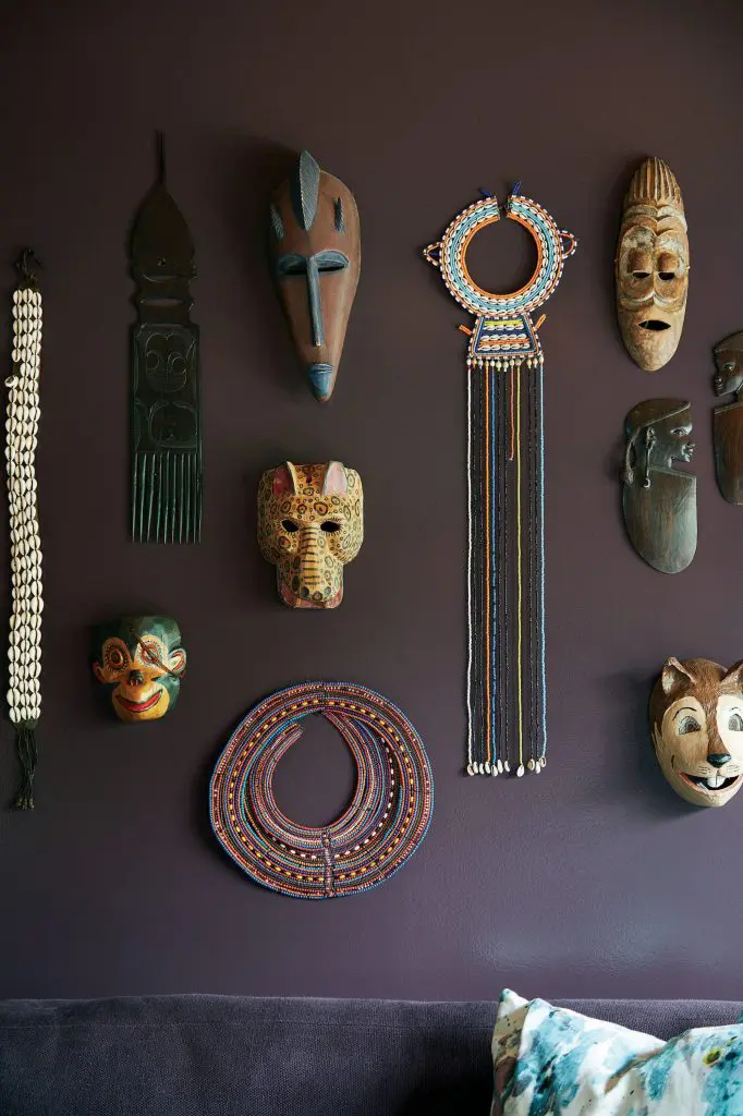 Masks from Mexico and Costa Rica. 