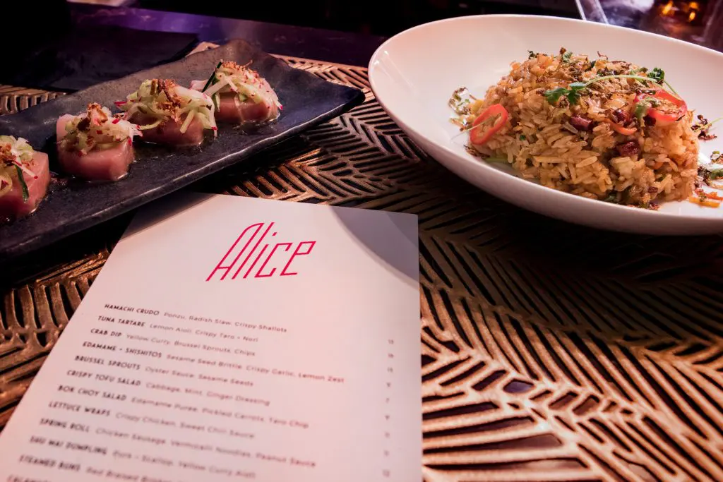 The menu is an edited selection of shared plates. 