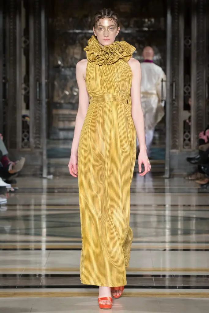 Colonel Mustard walked the catwalk.