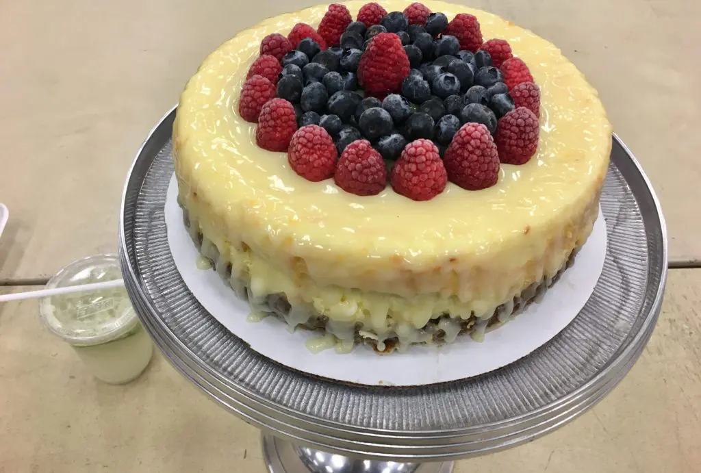 Not every dessert at the Houston Rodeo is fried--this one even has fruit. 