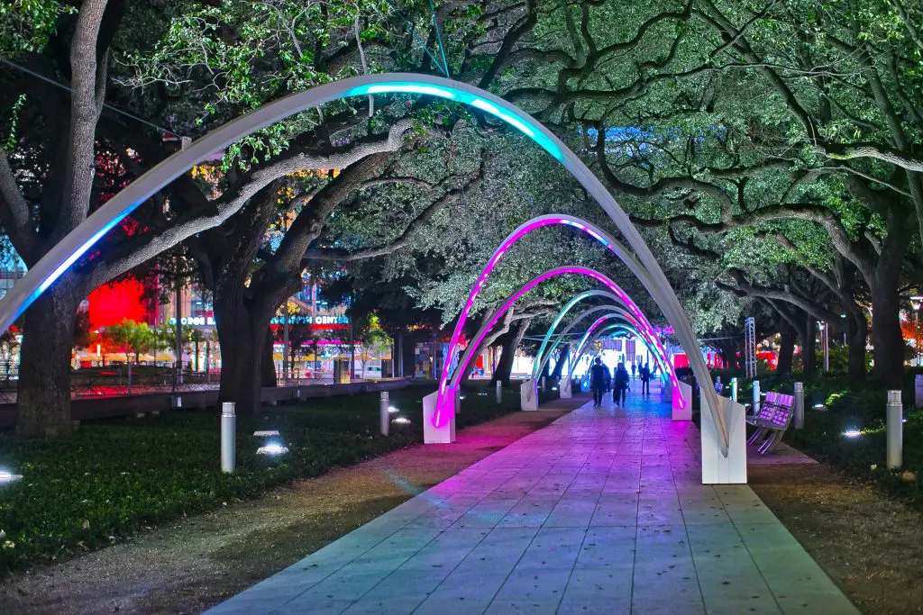 Hello, Trees! A Walking Serenade at Discovery Green (Photo Morris Malakoff)