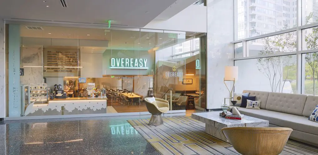 Overeasy, a diner in the hotel's lobby.
