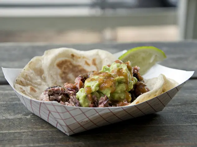 Valentina's barbecue smoked brisket taco is a good enough reason to visit Austin by itself.