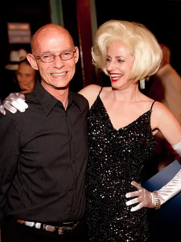 Bart Truxillo celebrates his 70th birthday, Magnolia Ballroom, May 2012, with pal Mary Hooper. (Photo Jenny Antill Clifton)