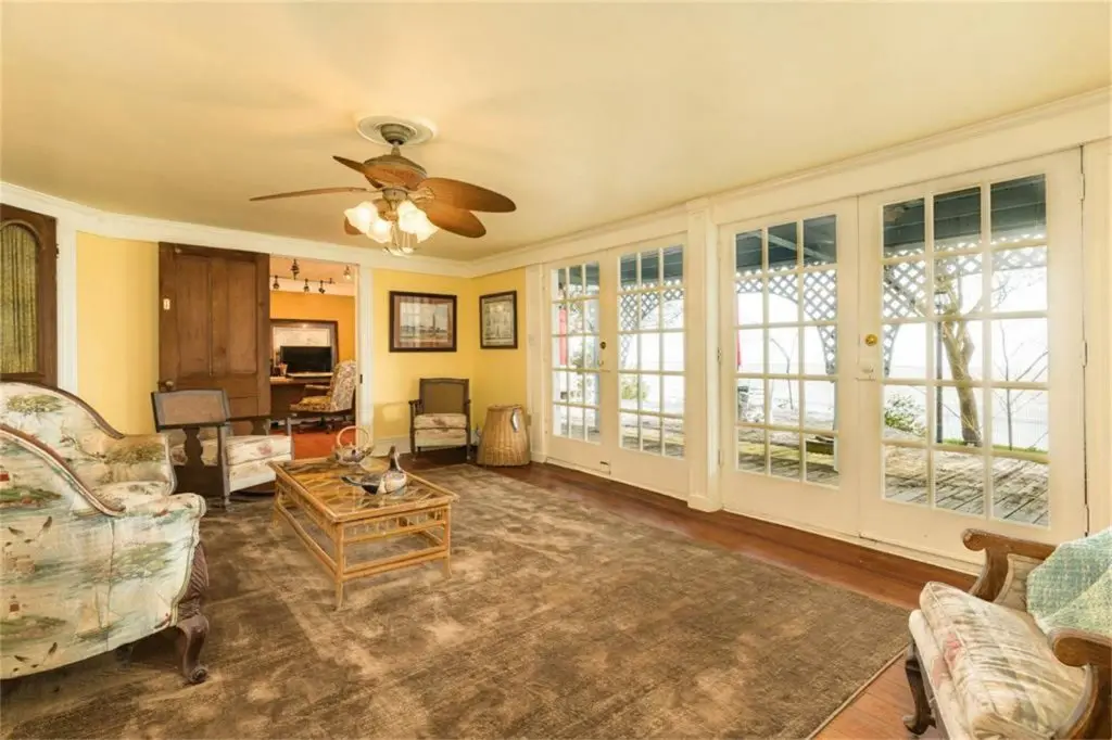 French doors add a refined touch. 