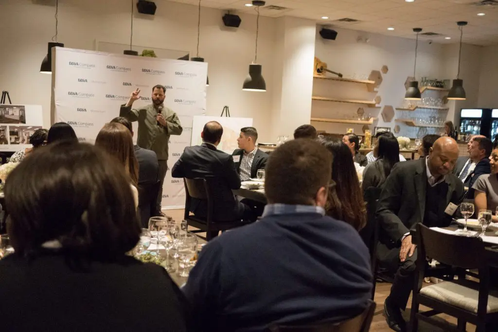Thursday's event also served as the formal announcement of the restaurant's effort to raise $435,000 for a community services center in the tunnel space beneath Thanks-Giving Square.