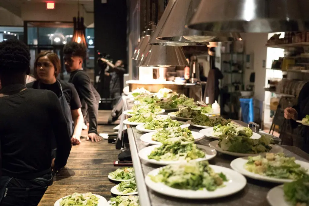 The restaurant served a four-course meal for the occasion. 