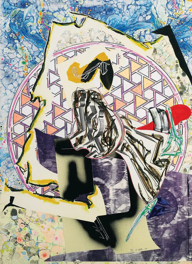 Frank Stella’s "The Great Heidelburgh Tun," 1988, from the “Waves” series, in the collection of The Post Oak Hotel, acquired from Meredith Long & Company, who represented the artist in Texas. (Courtesy the artist and Meredith Long & Company)