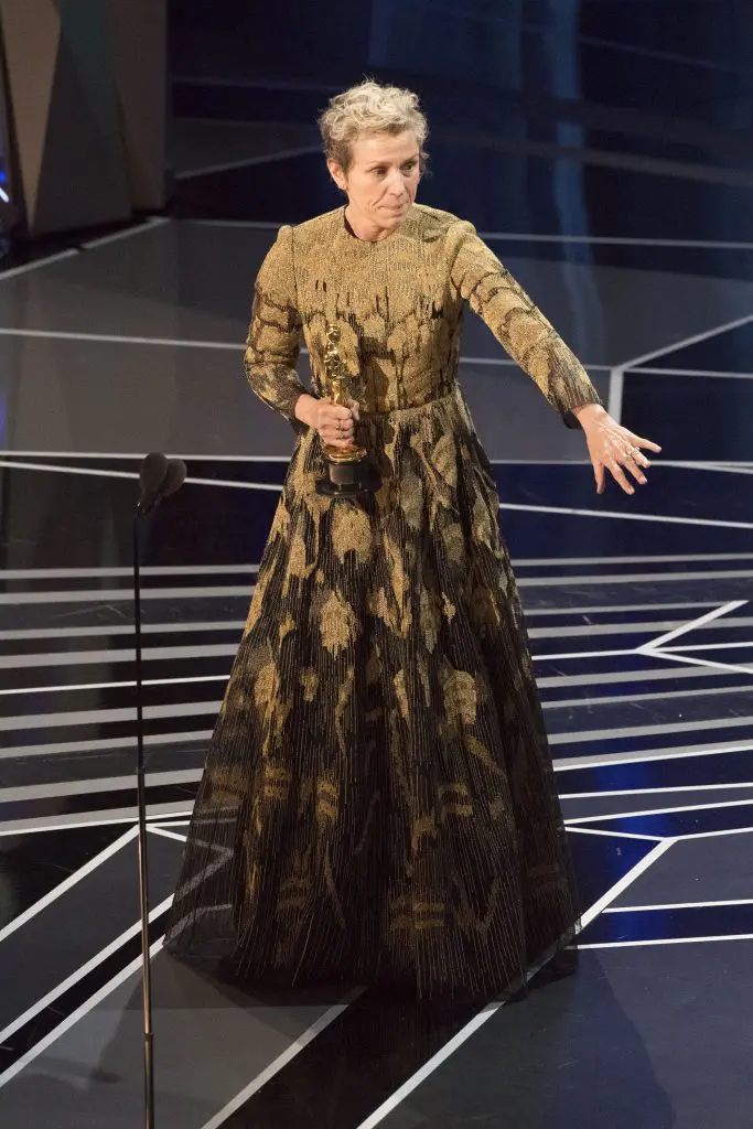 Frances McDormand at the 2018 Oscars.