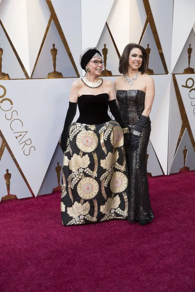 Rita Moreno wore the same gown that she did when she won the Oscar in 1962.