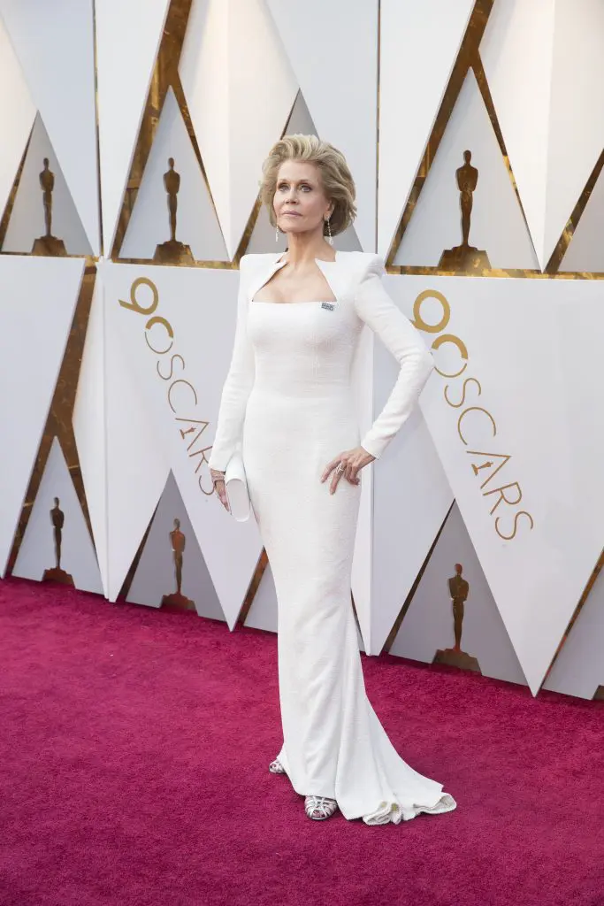 Jane Fonda in Balmain gown at 2018 Oscars. 