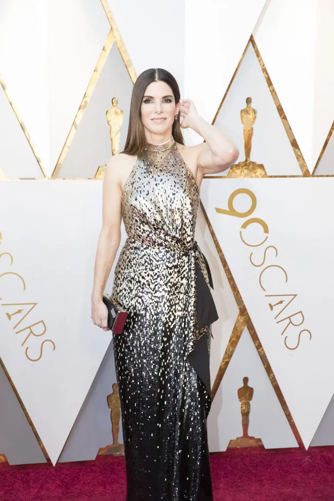 Sandra Bullock in Louis Vuitton at Oscars 2018 Oscars.