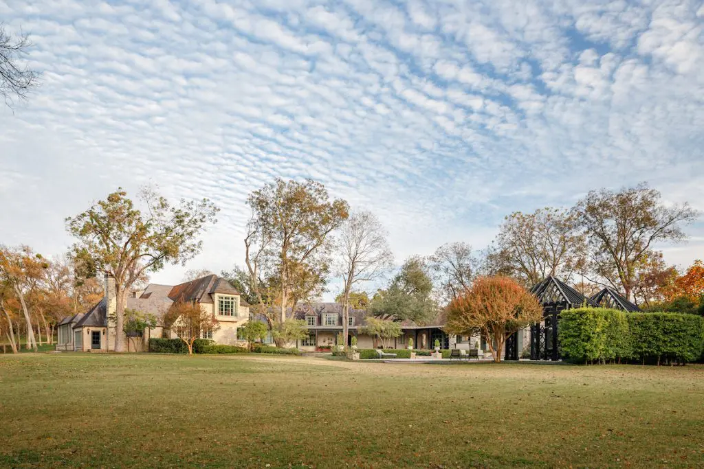 The home sits on nearly five acres. 