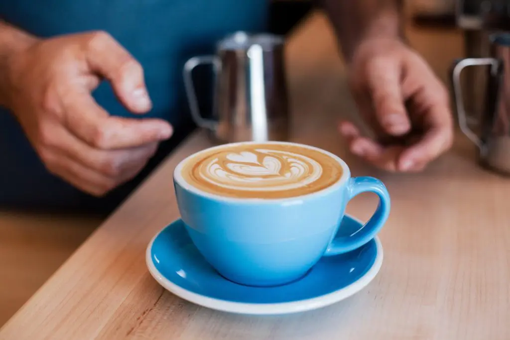 Fleet Coffee is famed for its Ritual drink: gingersnap-infused milk and espresso, served with a gingersnap cookie. (Photo by Fleet Coffee.)